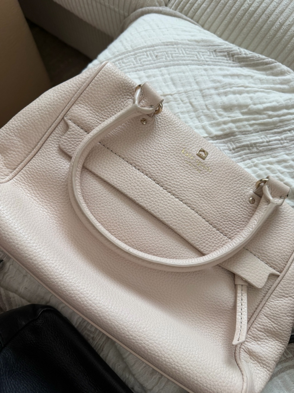 kate spade Pebbled Leather Crossbody in Soft Blush